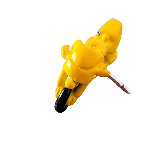 Yellow Motorcycle Lapel Tie Pin Metal 1.06" Racing Bike Collector Item Gift Box - Picture 3 of 11